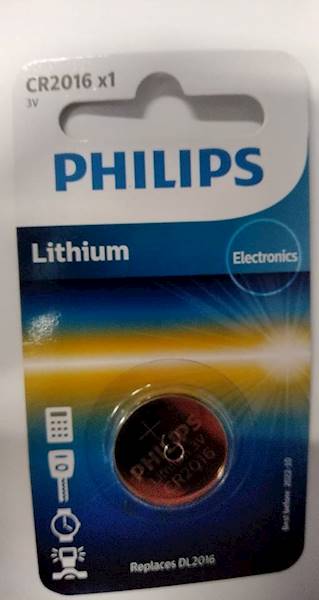 Bateria CR2016 3V litowa, Philips