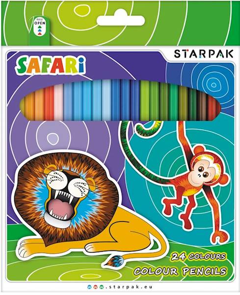 KREDKI OŁÓWKOWE 24KOL SAFARI 3147
