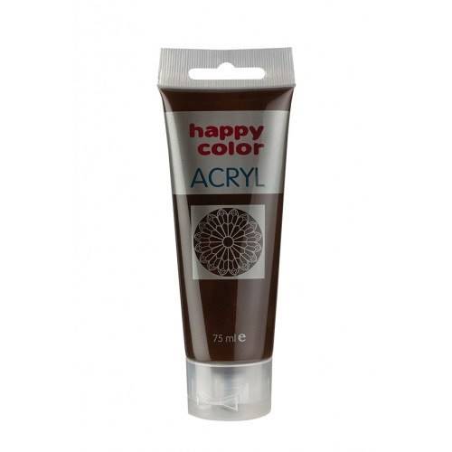 Farba akrylowa 75ml, ciemnobrązowy, Happy Color