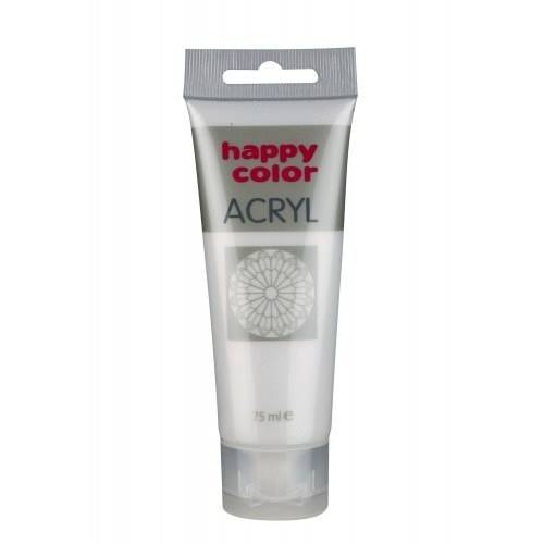 Farba akrylowa 75ml, srebrny Happy Color