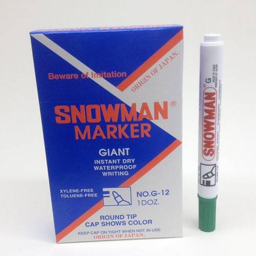 MARKER PERMANENTNY SNOWMAN ZIELONY OKRĄGŁY 4042