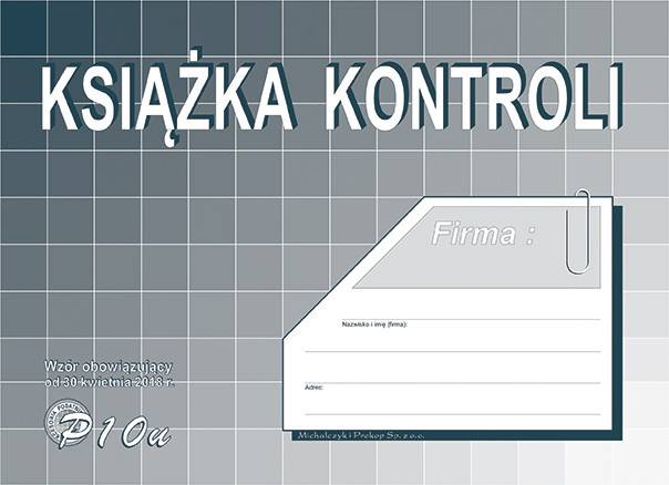KSIĄŻKA KONTROLI A5 P10-U
