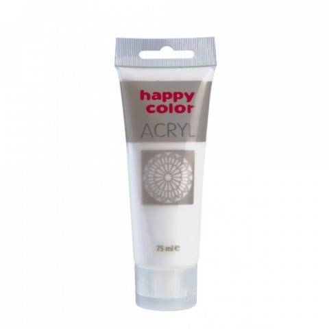 Farba akrylowa 75 ml, biel tytanowa, Happy Color