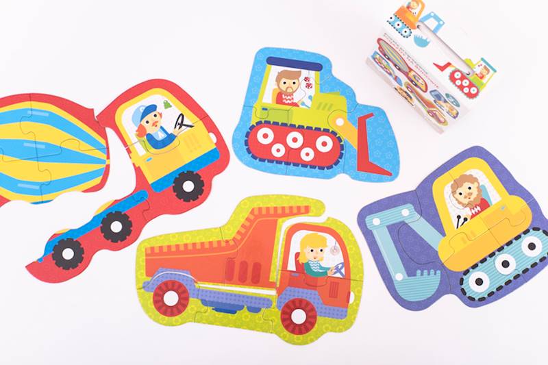 CUZUCZU Puzzle progresywne Pojazdy na budowie