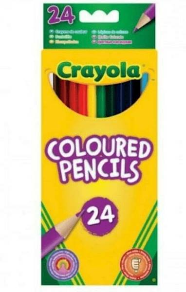 KREDKI OŁÓWKOWE 24 KOLORY CRAYOLA