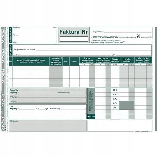 FAKTURA VAT A5 BRUTTO POZIOM 143-3E