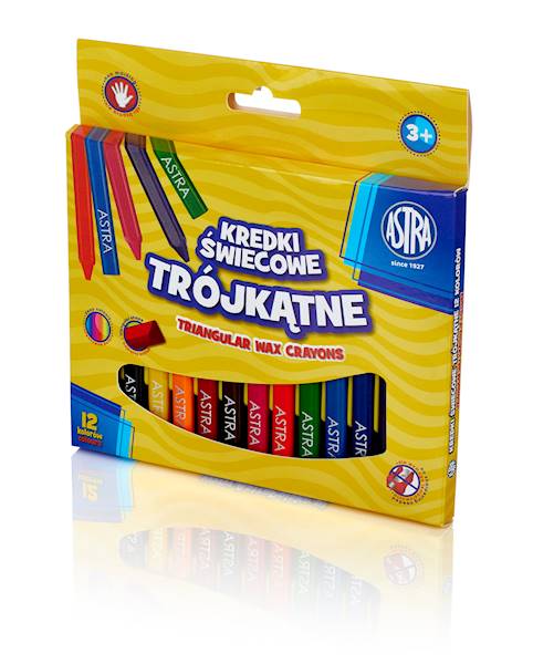 KREDKI ASTRA ŚWIECOWE TRÓJKĄTNE 12KOL 316118001