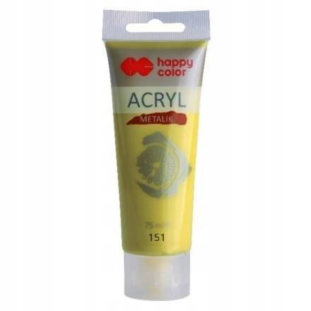 FARBA AKRYLOWA 75ML ZIELONEZŁOTO METALIK nr151