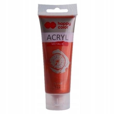 FARBA AKRYLOWA 75ML CZERWONE ZŁOT METALIK nr122