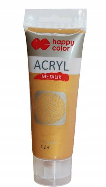 FARBA AKRYLOWA 75ML GŁĘBOKIE ZŁOTO METALIK nr114