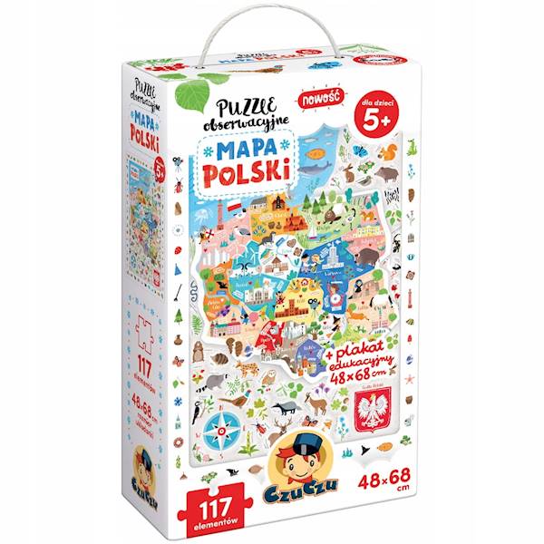 CZUCZU Puzzle obserwacyjne Mapa Polski