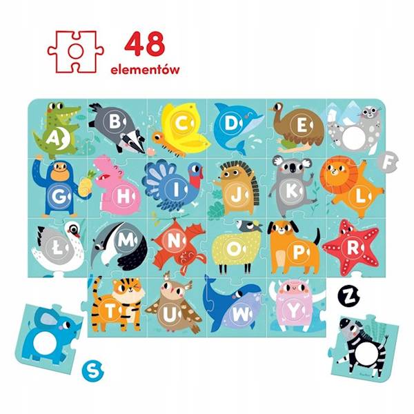CzuCzu Duuuże puzzle z dziurką Alfabet 3+