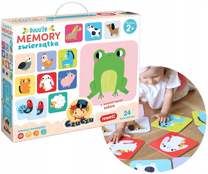 CZUCZU DUŻE MEMORY ZWIERZĄTKA MEMO GRA PAMIĘCIOWA