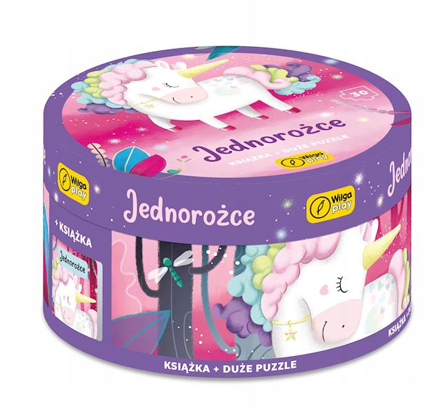II NA OKRĄGŁO. JEDNOROŻEC PUZZLE Z KSIĄŻKĄ