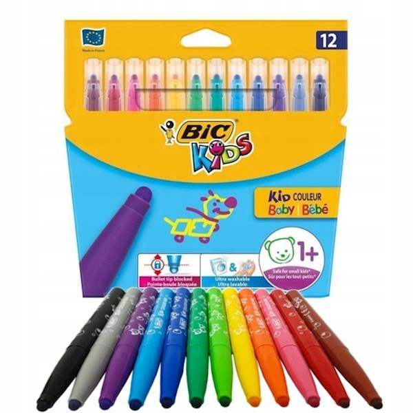 BIC 9020802 FLAMASTRY KID COULEUR BABY 12 /056/