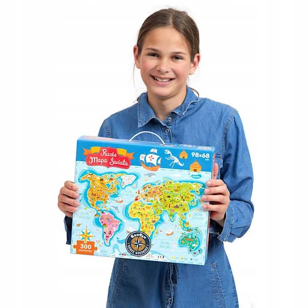 CzuCzu Puzzle Mapa Świata 300 el.