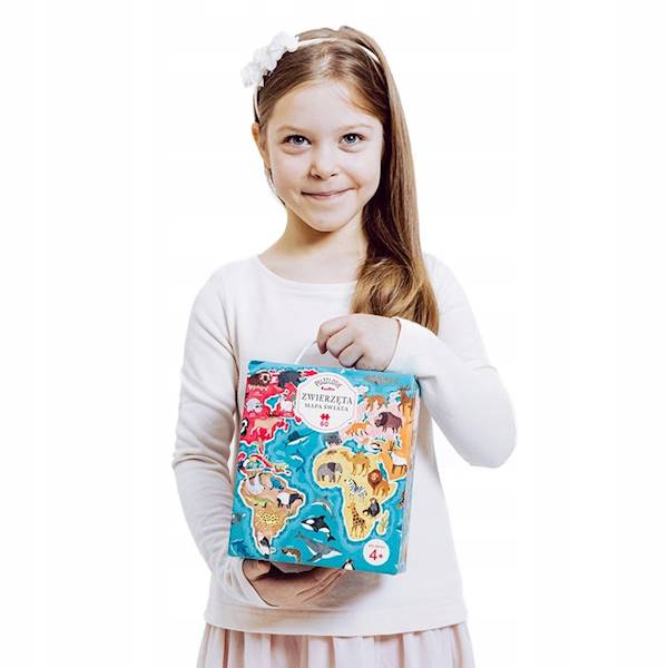 CzuCzu CzuCzu Puzzlove Mapaswiata - Zwierzeta 60 e