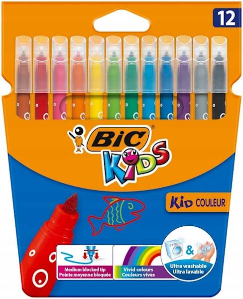Flamastry 12-kol. Kid Couleur, BiC