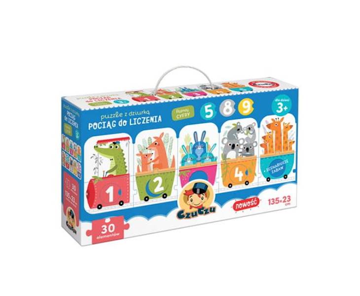 CzuCzu CZUCZU Puzzle z dziurkaPociag do liczenia