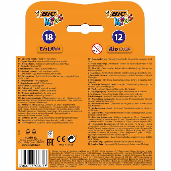 BIC 9648271 ZESTAW BIC KIDS PANDA 18+12
