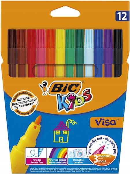 BIC 8886956 FLAMASTRY BIC KIDS VISA 12