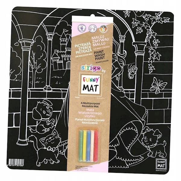 STRIGO FUNNY MAT  BLACK - KSIĘŻNICZKA 40X40CM 7086