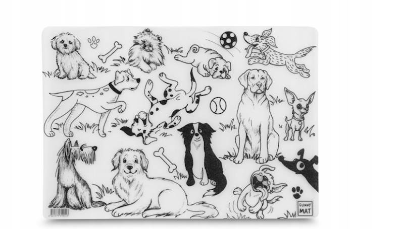 STRIGO FUNNY MAT TRANSPARENT - PSY 48x33.5 cm