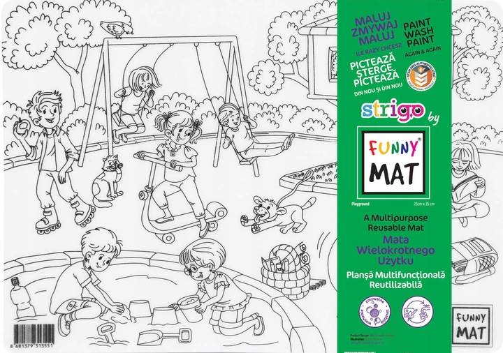 STRIGO FUNNY MAT TRANSPARENT - PLAC ZABAW 25x35 cm
