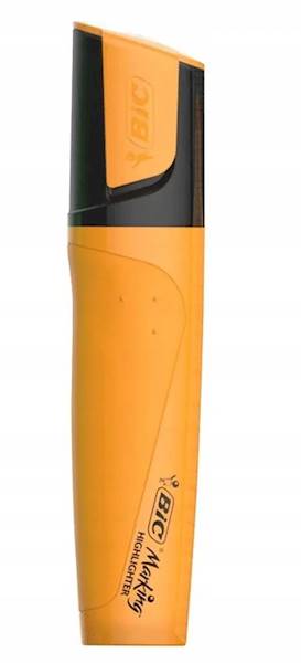 ZAKREŚLACZ POMARAŃCZOWY ŚCIĘTA KOŃC. BIC