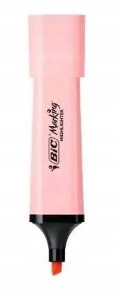Zakreślacz Flat Highlighter różowy pastel, BiC