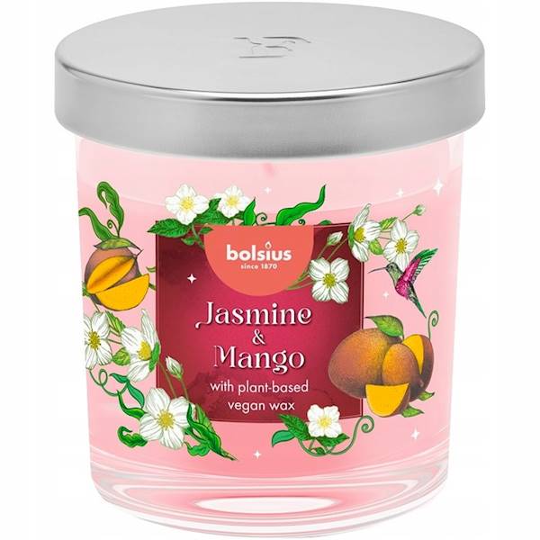 Świeca zapachowa w szkle 80/72 mm Jaśmin i Mango B