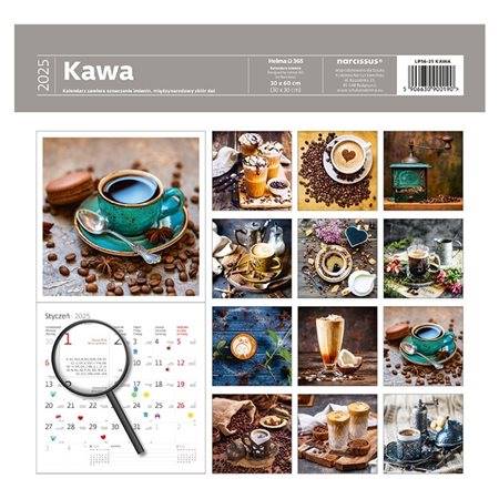 KALENDARZ 2025 30X30 KAWA 0190