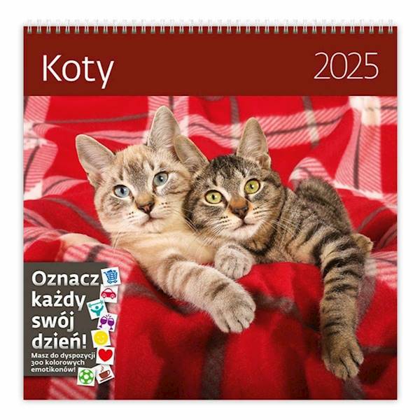 KALENDARZ 2025 30X30 KOTY 0152