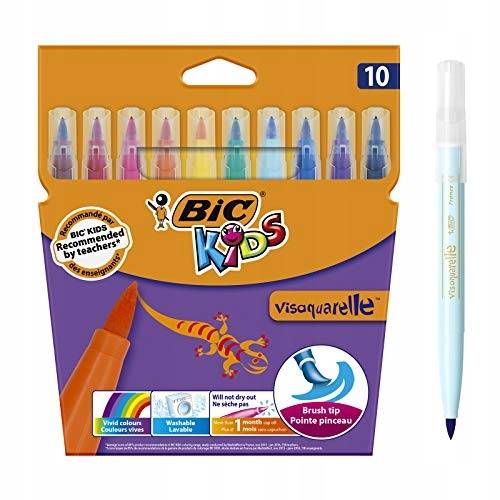 FLAMASTRY VISAQUARELLE 10KOL BIC KIDS 1553