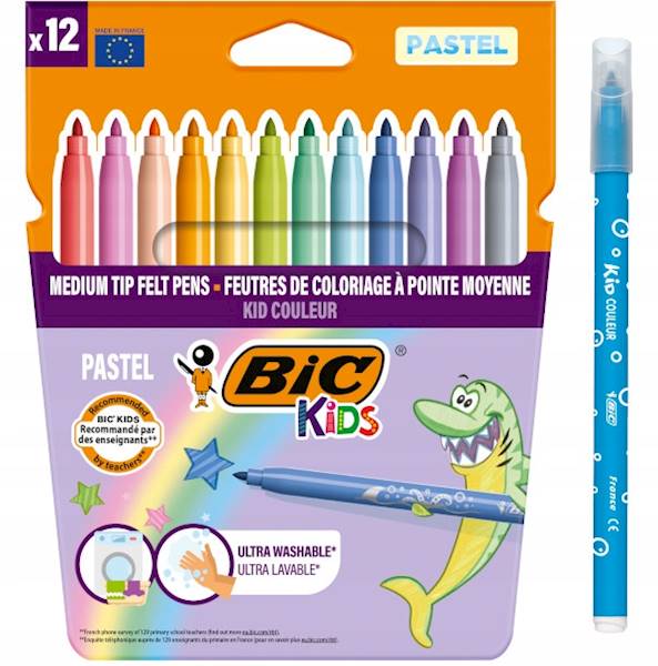 Flamastry 12-kol. Kids Couleur Pastel, BiC