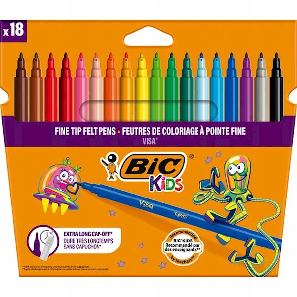 FLAMASTRY BIC KIDS VISA 18KOL 2765