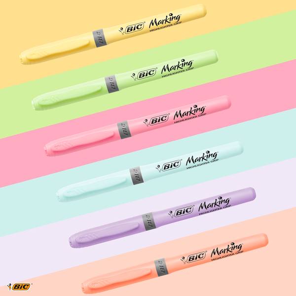 ZAKREŚLACZ BIC HIGHLIGTER GRIP 6KOL. PASTEL 3725