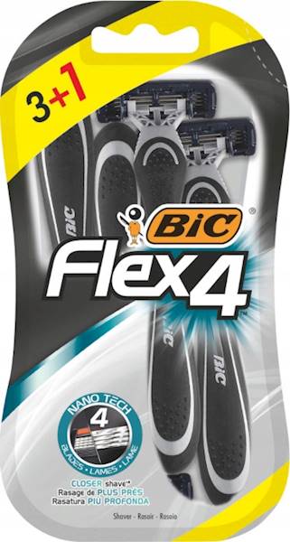 Bic Maszynka jednorazowa do golenia 4 szt FLEX4