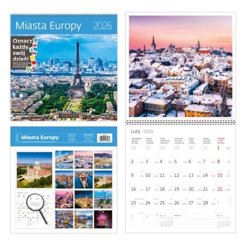 KALENDARZ 2026 30X30 MIASTA EUROPY