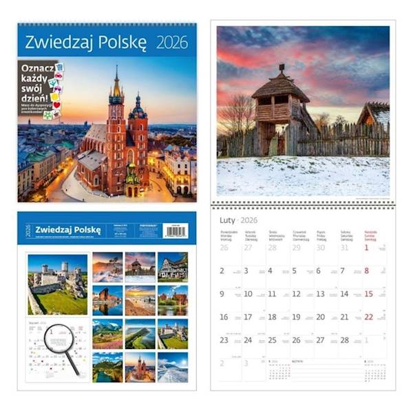 KALENDARZ 2026 30X30 ZWIEDZAJ POLSKĘ 4679