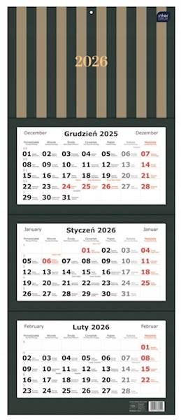 KALENDARZ TRÓJDZIELNY 82,5X34CM PASKI 26