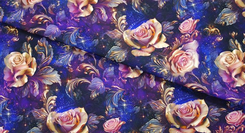 MARKIZOWY kwiaty 3D tło fioletowe