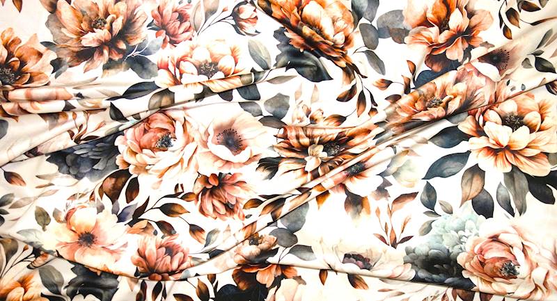 VELVET dekoracja kwiaty beżowe