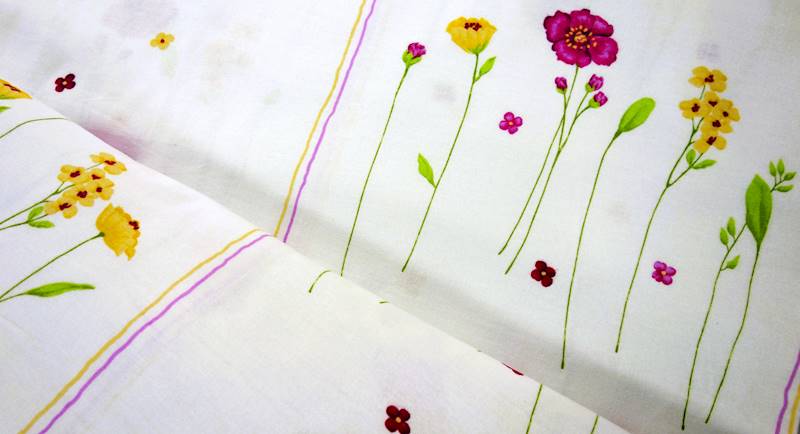 FLANELA Kwiaty polne