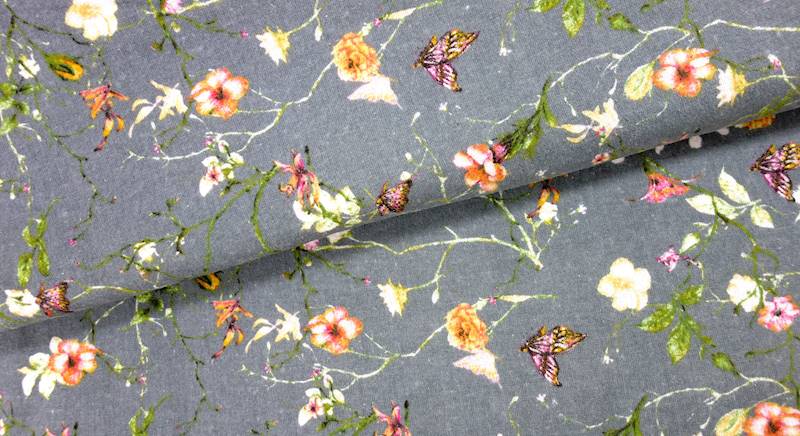 FLANELA Kwiatuszkowe gałązki