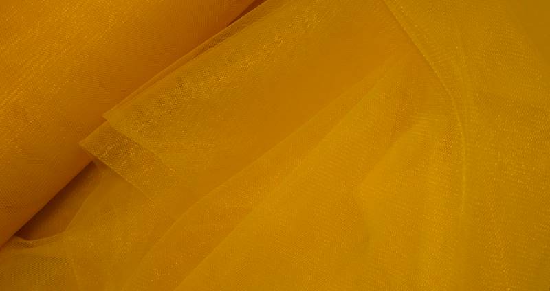 TIUL miękki musztardowy