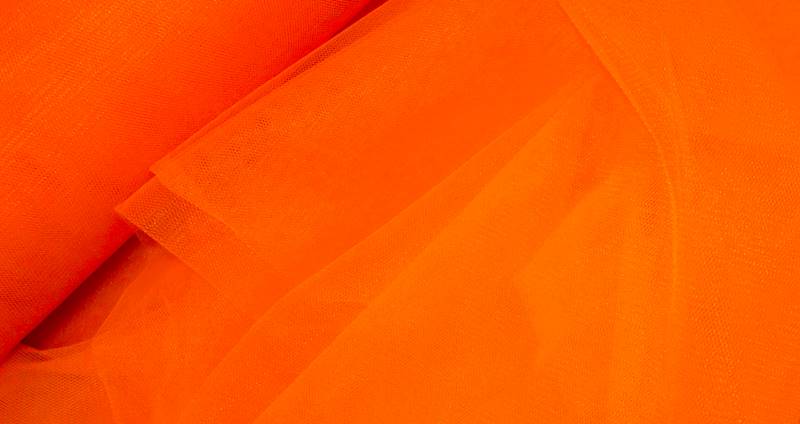 TIUL miękki pomarańczowy neon