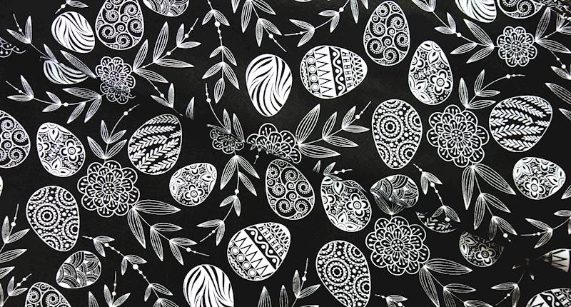 Wzór wielkanocny czarny
