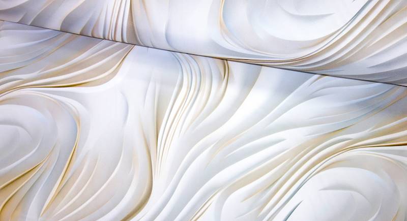 Tkanina obrusowa fala beżowo-szara