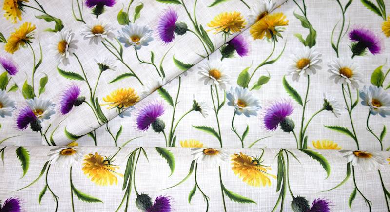 Tkanina obrusowa polne kwiatki